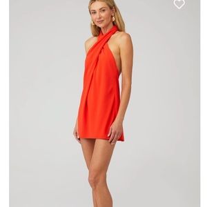 Show Me your Mumu Orange Halter Dress
